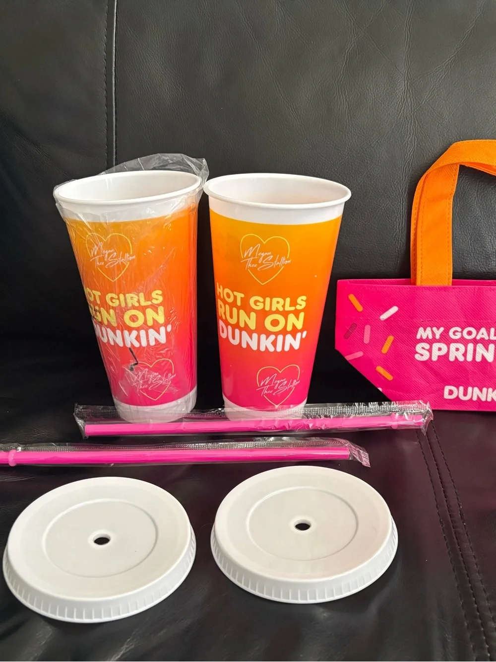 Megan Thee Stallion Pink Party Straws